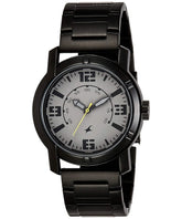 Fastrack Men's Watch Analog, White Dial Black Stainless Steel  Strap, 3021NM01